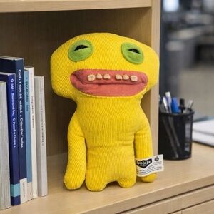 FUGGLER New Fuggs on the Block Yellow Plush Ugly Monster Smiley O'Riley 9"